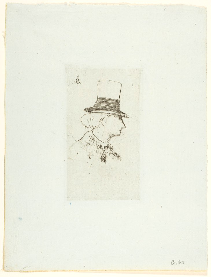 Portrait of Charles Baudelaire in Profile MET DP815235