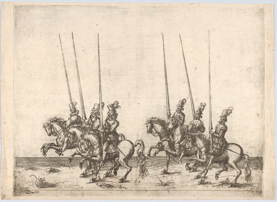 Procession, with six men riding horses MET DP874731