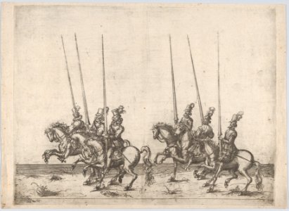 Procession, with six men riding horses MET DP874731