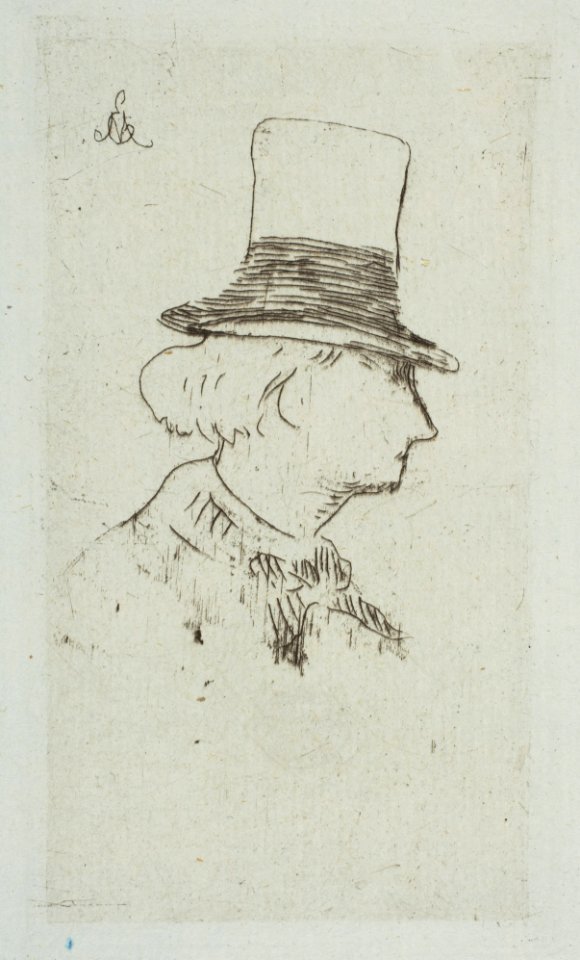 Portrait of Charles Baudelaire in Profile MET DP815236