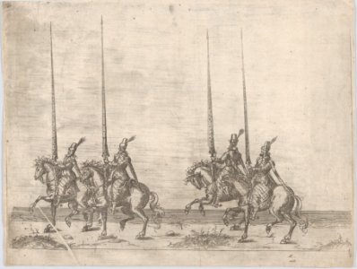 Procession, with four men riding horses MET DP874775