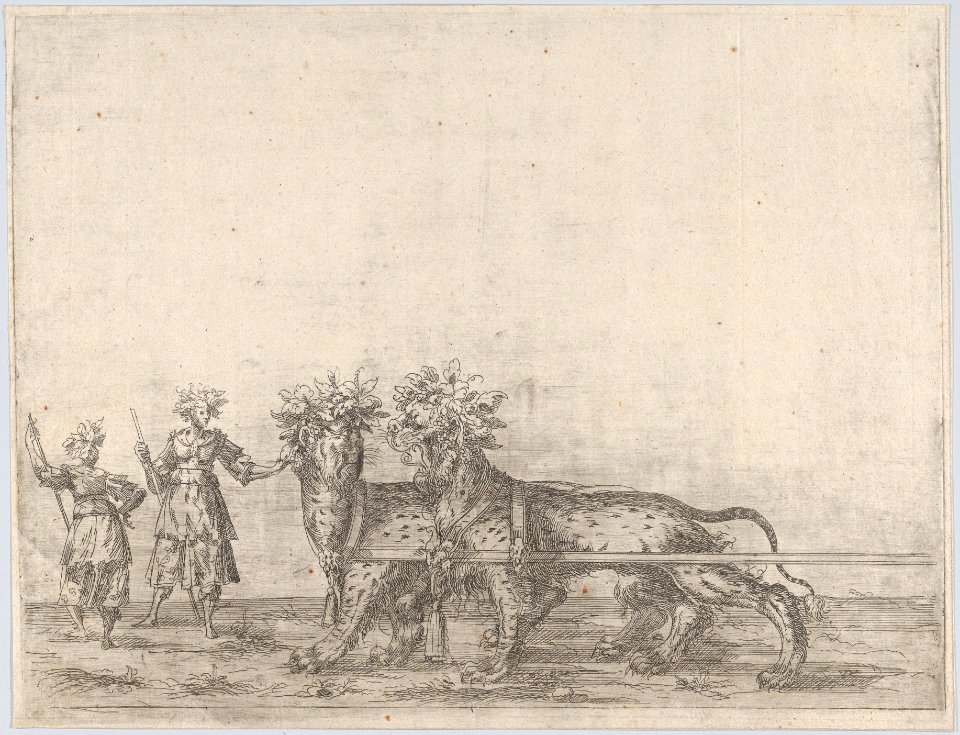 Procession, with two figures and two lions MET DP874733