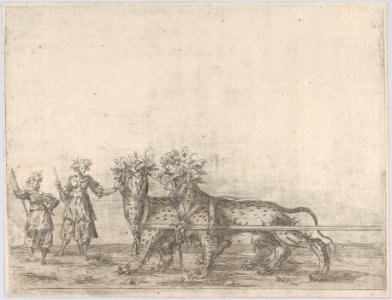 Procession, with two figures and two lions MET DP874733