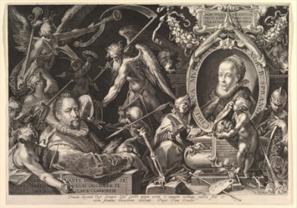 Portrait of Bartholomeus Spranger with an Allegory on the Death of his Wife, Christina Muller MET DP822207