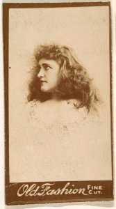 Portrait of actress in profile, from the Actresses series (N664) promoting Old Fashion Fine Cut Tobacco MET DPB869560