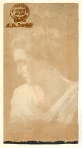Portrait of actress in profile facing right, from the Transparencies series (N137) issued by W. Duke, Sons & Co. to promote Honest Long Cut Tobacco MET DP865836. Free illustration for personal and commercial use.