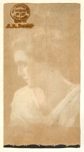 Portrait of actress in profile facing right, from the Transparencies series (N137) issued by W. Duke, Sons & Co. to promote Honest Long Cut Tobacco MET DP865836