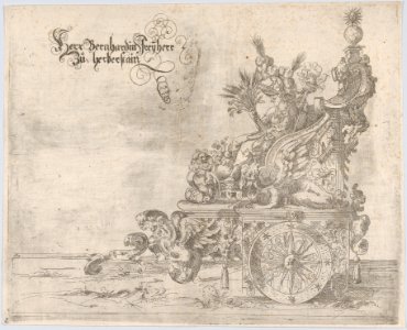 Procession, with a female figure seated on a float MET DP874735