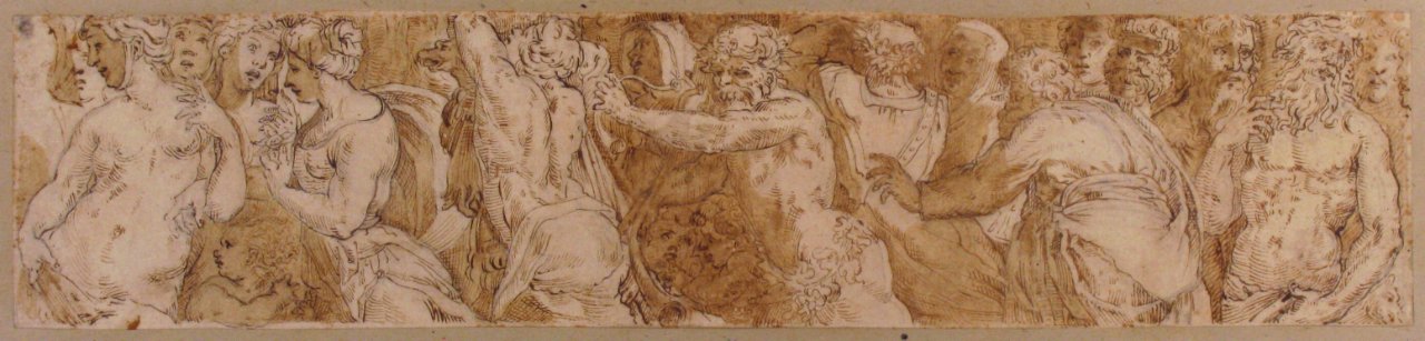 Procession (left-hand portion of border below Sacrifice of Isaac, inlaid-marble pavement, Siena Cathedral) MET 80.3.184