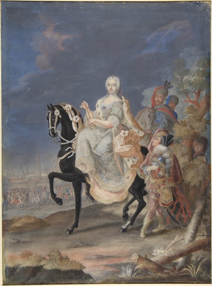 Portrait of a Russian Empress on horseback MET DP808801