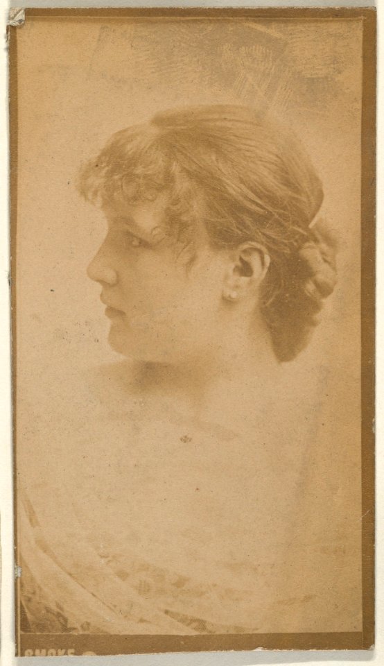 Portrait of actress in profile, from the Actresses series (N668) MET DPB869987