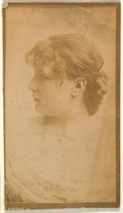 Portrait of actress in profile, from the Actresses series (N668) MET DPB869987