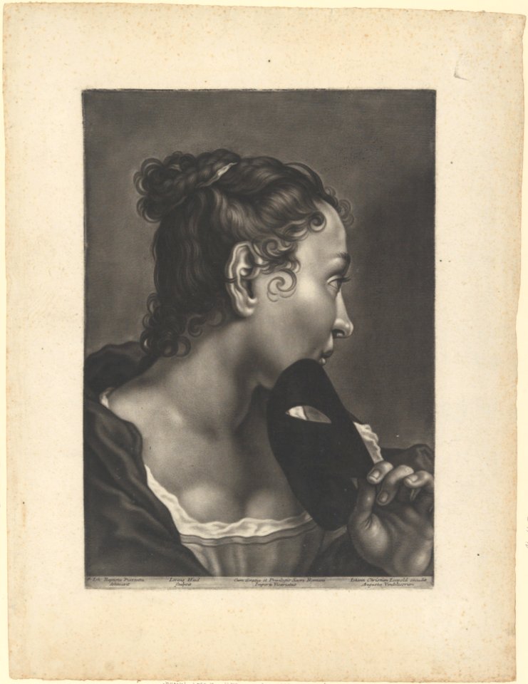 Portrait of a Young Woman Holding a Mask MET DP214804