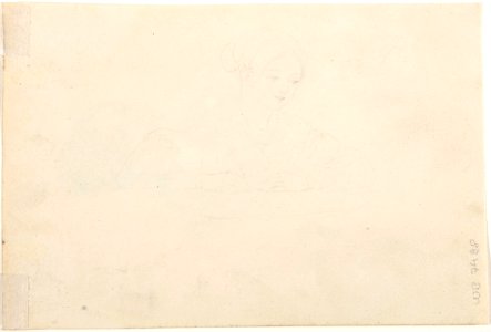 Portrait of a Young Woman; verso- Sketch of a Young Woman with her Hands Resting on a Table MET DP807679