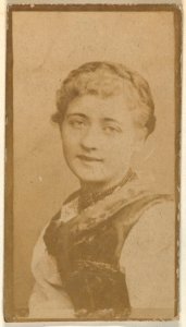 Portrait of actress with braided hair, from the Actresses series (N668) MET DPB869875