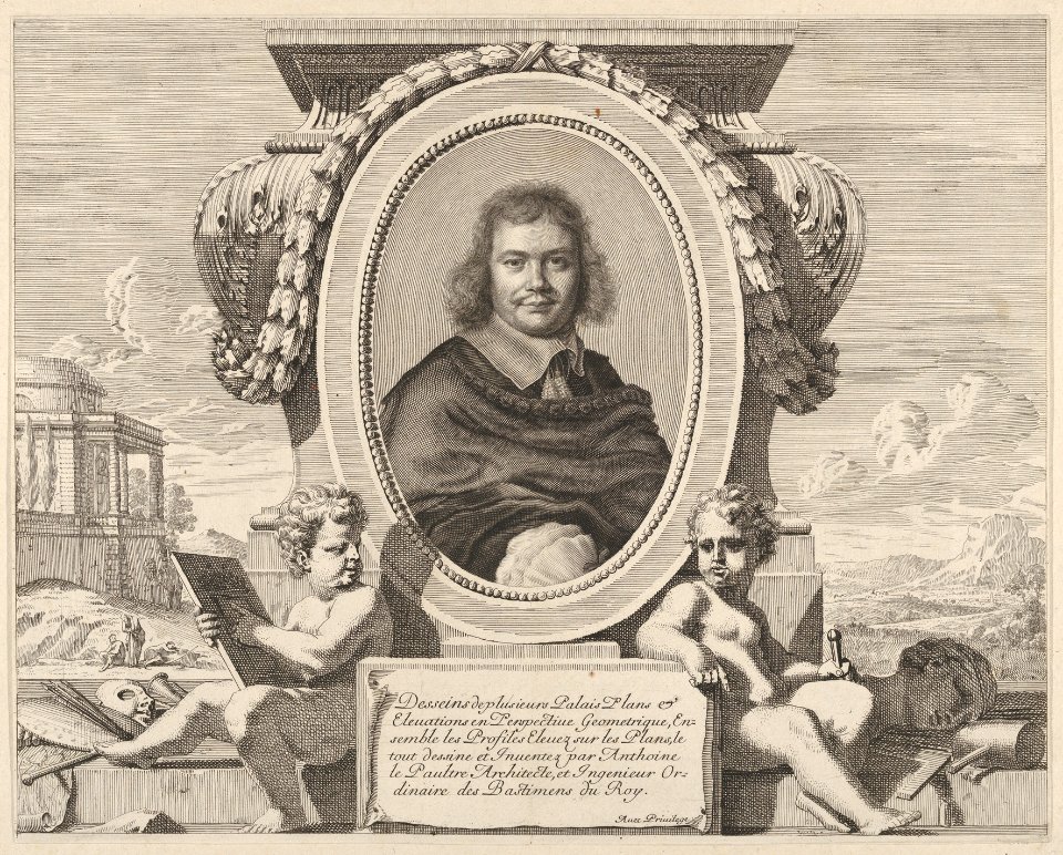 Portrait of Antoine Lepautre, from Les Oeuvres d'architecture d'Anthoine Le Paultre, Architecte ordinaire du Roy, Robert Nanteuil, circa 1653