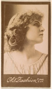 Portrait of actress in profile, from the Actresses series (N664) promoting Old Fashion Fine Cut Tobacco MET DPB869530