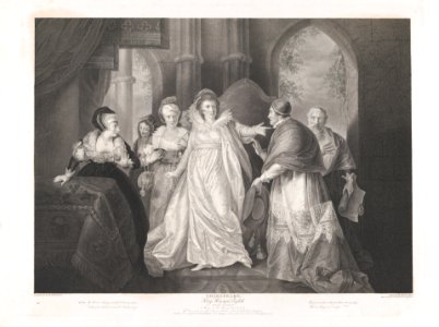 Queen Catherine, Cardinal Wolsey and Cardinal Campeius (Shakespeare, King Henry VIII, Act 3, Scene 1) MET DP859568