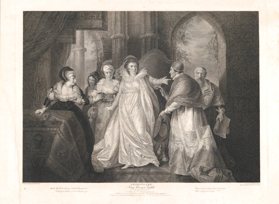 Queen Catherine, Cardinal Wolsey and Cardinal Campeius (Shakespeare, King Henry VIII, Act 3, Scene 1) MET DP859569