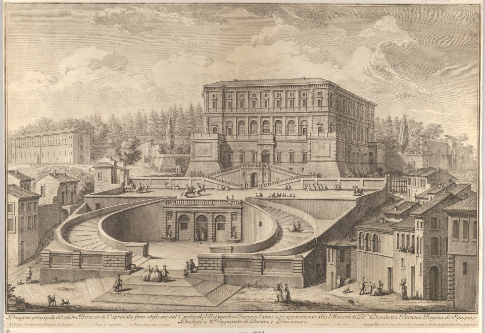 Prospetto principale di Palazzo di Caprarola MET DP836552