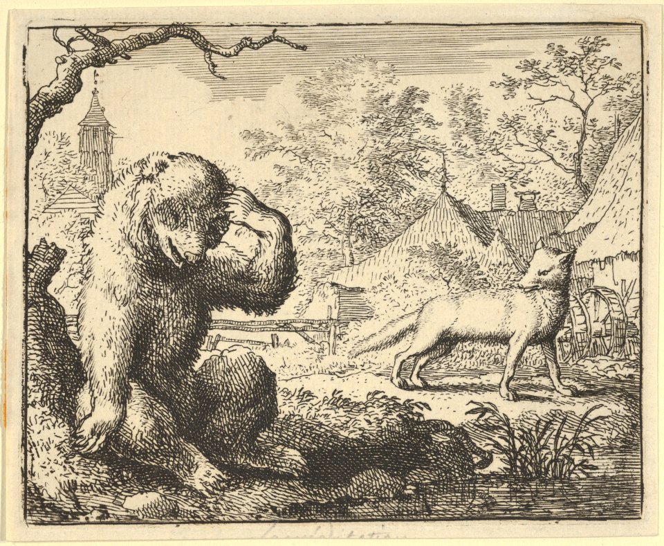 Renard Makes Fun of the Bear from Hendrick van Alcmar's Renard The Fox MET DP837697