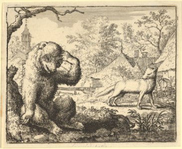 Renard Makes Fun of the Bear from Hendrick van Alcmar's Renard The Fox MET DP837697