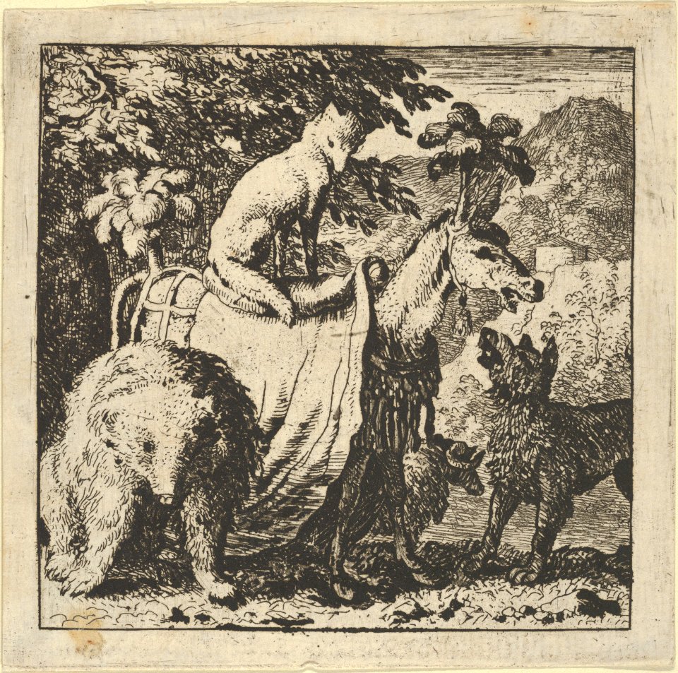 Renard Mounted on an Ass from Hendrick van Alcmar's Renard The Fox MET DP837686