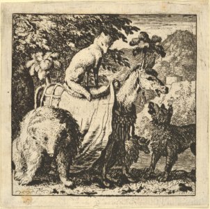 Renard Mounted on an Ass from Hendrick van Alcmar's Renard The Fox MET DP837686