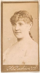 Portrait of actress, from the Actresses series (N664) promoting Old Fashion Fine Cut Tobacco MET DPB869749