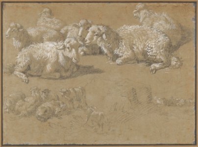 Reclining Sheep in a Landscape MET DP834479