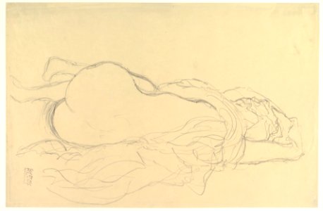 Reclining Nude with Drapery, Back View MET DP819704