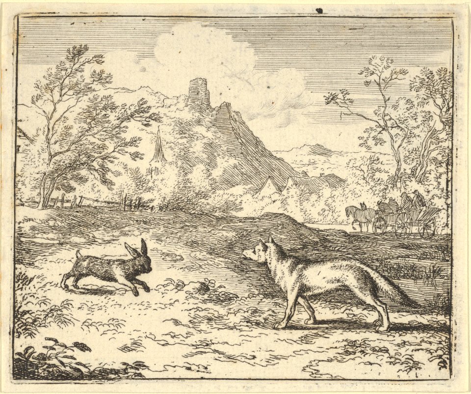 Renard Lies that the Rabbit Insulted One of His Children from Hendrick van Alcmar's Renard The Fox MET DP837675