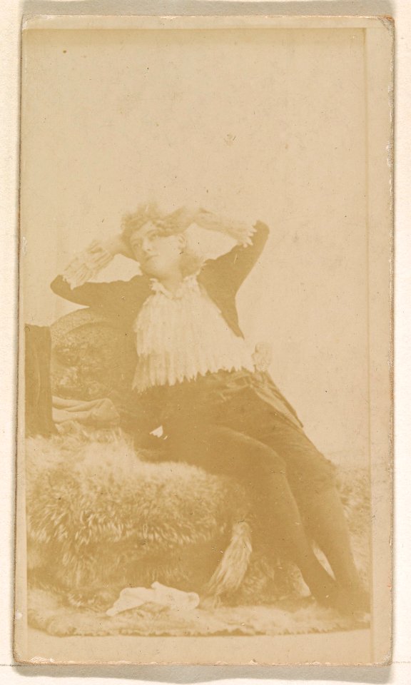 Reclining actress, from the Actresses series (N245) issued by Kinney Brothers to promote Sweet Caporal Cigarettes MET DP859955