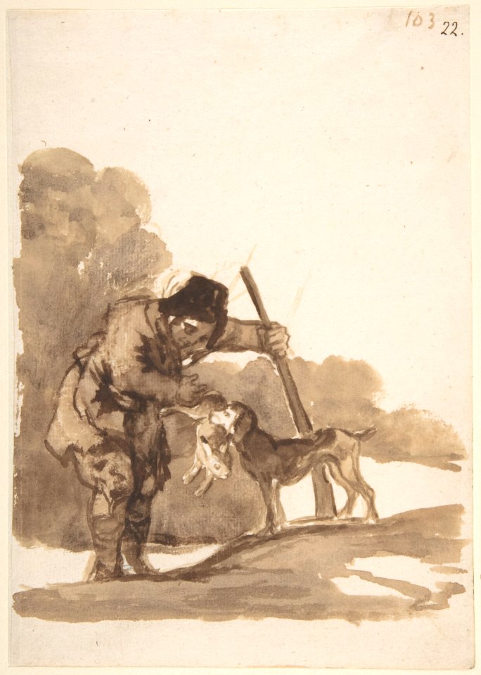 Rabbit Hunter with a Retriever, from Images of Spain Album (F), 103 MET DP800152