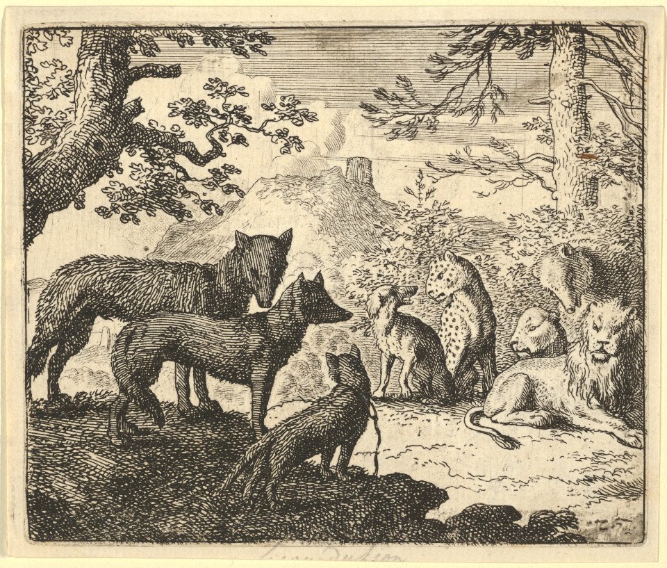 Renard's Parents Ask to Withdraw from the Court from Hendrick van Alcmar's Renard The Fox MET DP837712
