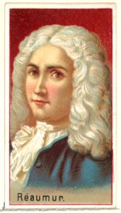 René Antoine Ferchault de Réaumur, printer's sample for the World's Inventors souvenir album (A25) for Allen & Ginter Cigarettes MET DP838847