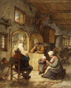Reading the News at the Weavers' Cottage MET dp1997.117.10.R
