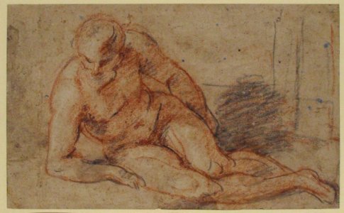 Reclining Nude Figure (recto); unidentifiable sketches (verso) MET 1975.131.130. Free illustration for personal and commercial use.