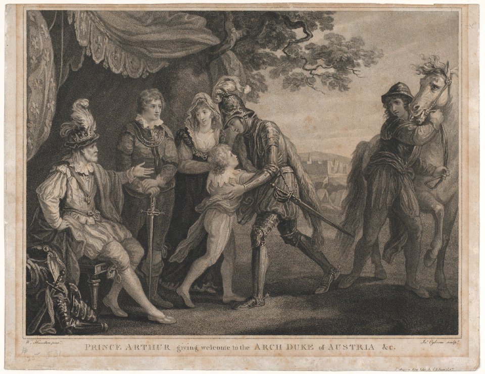 Prince Arthur Giving Welcome to the Archduke of Austria, etc. (Shakespeare, King John, Act 2, Scene 1) MET DP860140