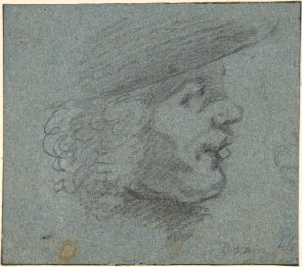 Profile head of a man looking right MET DP805723