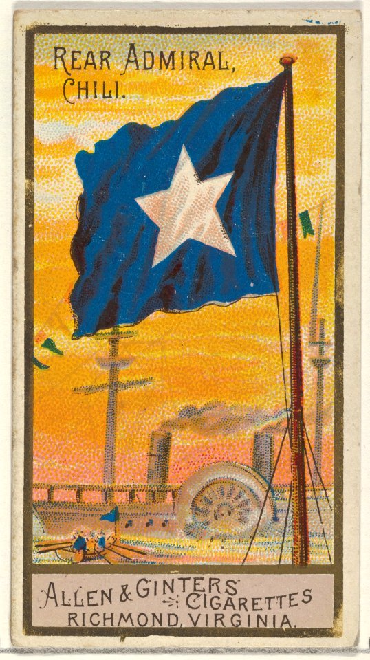 Rear Admiral, Chili, from the Naval Flags series (N17) for Allen & Ginter Cigarettes Brands MET DP834906