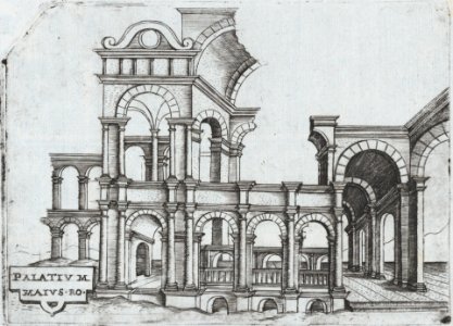 Porta Antonae, from a Series of Prints depicting (reconstructed) Buildings from Roman Antiquity MET DP874968