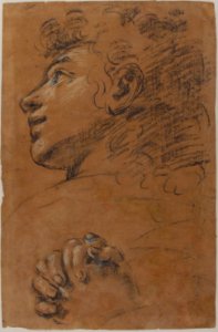 Profile Head of a Youth Looking to Upper Left, and Study of Clasped Hands MET 19.76.16