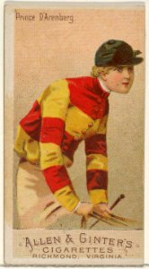 Prince D'Arenberg, from the Racing Colors of the World series (N22a) for Allen & Ginter Cigarettes MET DP835169