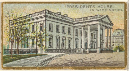 President's House in Washington, from the General Government and State Capitol Buildings series (N14) for Allen & Ginter Cigarettes Brands MET DP834714