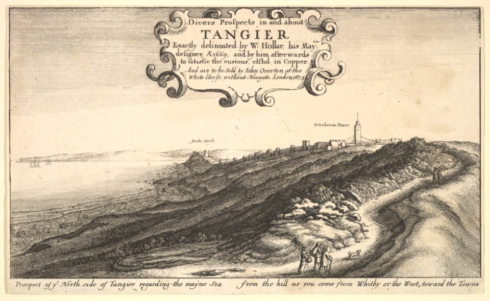 Prospect of ye North side of Tangier regarding the mayne Sea from the hill as you come from Whitby or the West, toward the Towne MET DP823369