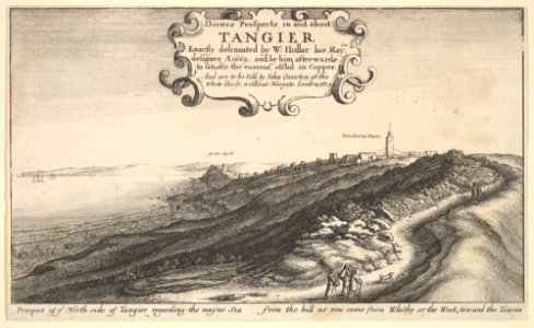 Prospect of ye North side of Tangier regarding the mayne Sea from the hill as you come from Whitby or the West, toward the Towne MET DP823369