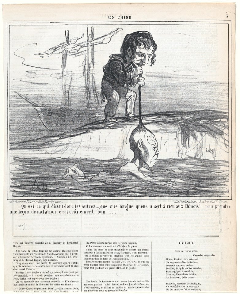 Qu-est-ce qui disent donc les autres..., from En Chine, published in Le Charivari, December 20, 1858 MET DP876714