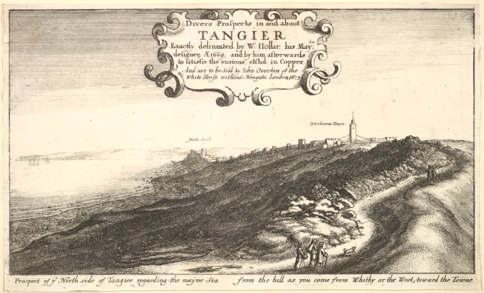 Prospect of ye North side of Tangier regarding the mayne Sea from the hill as you come from Whitby or the West, toward the Towne MET DP823372