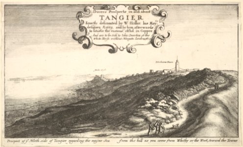 Prospect of ye North side of Tangier regarding the mayne Sea from the hill as you come from Whitby or the West, toward the Towne MET DP823372